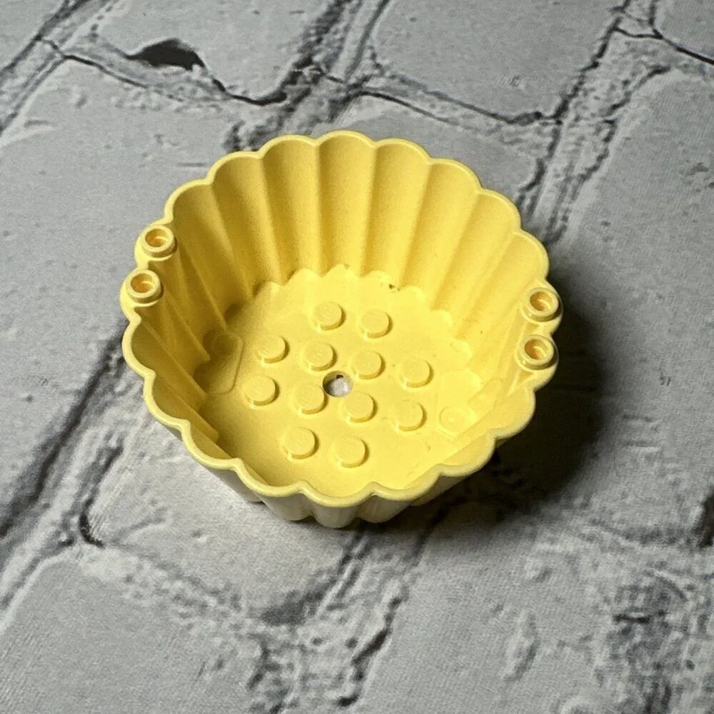 Lego Duplo Yellow Cupcake Muffin Bottom Replacement Piece Baking Set Cup Cake